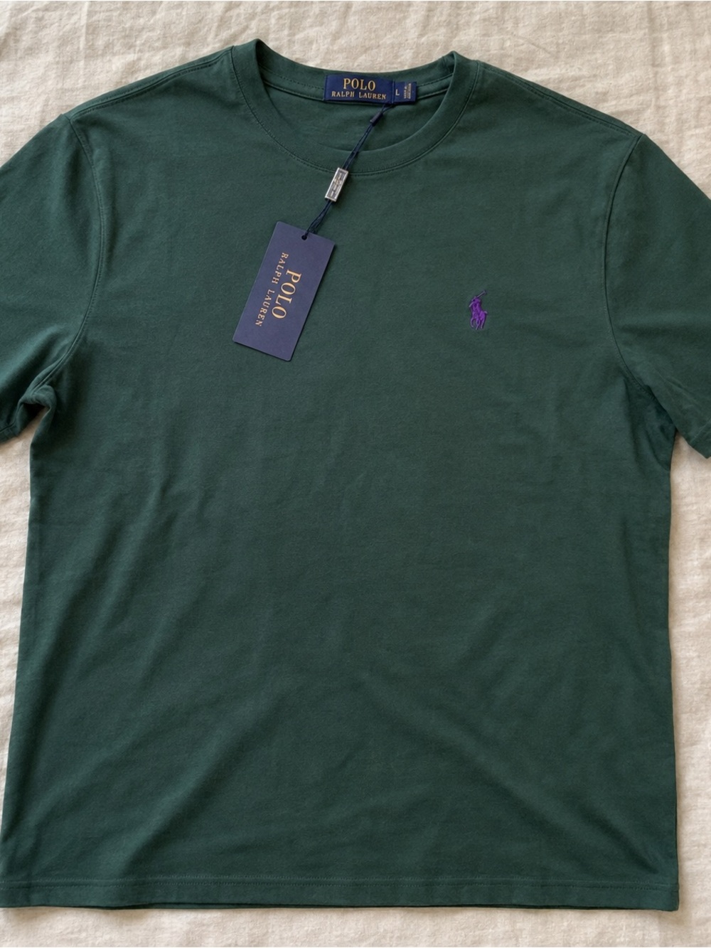 New Polo by Ralph Lauren Men’s Forest Green Crew Neck T-Shirt